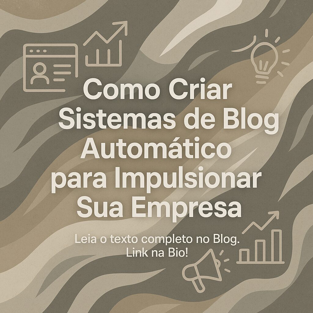 Como Criar Sistemas de Blog Automático para Impulsionar Sua Empresa